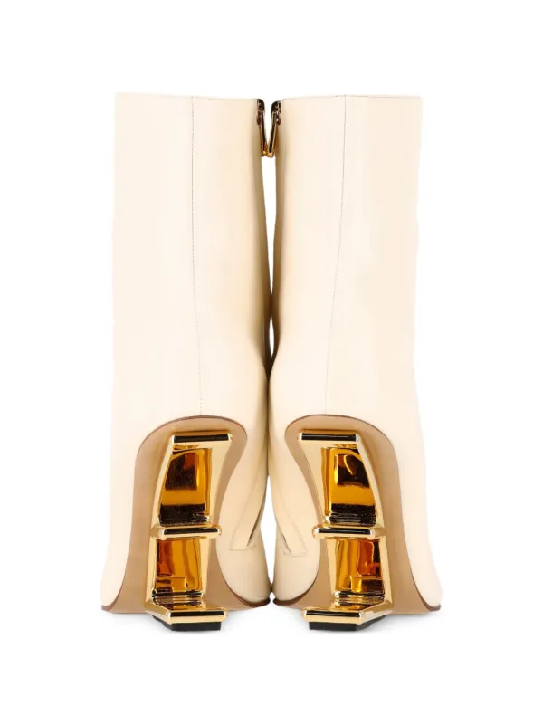 Fendi Pre-Owned First Leather Ankle Boots | Neutrals | FARFETCH CA