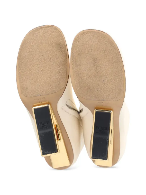 Fendi Pre-Owned First Leather Ankle Boots | Neutrals | FARFETCH CA