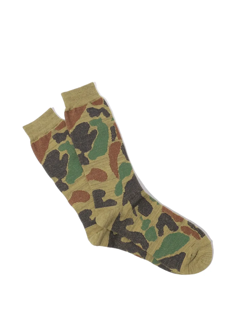 Anonymous Ism Camo Crew Socks In Green