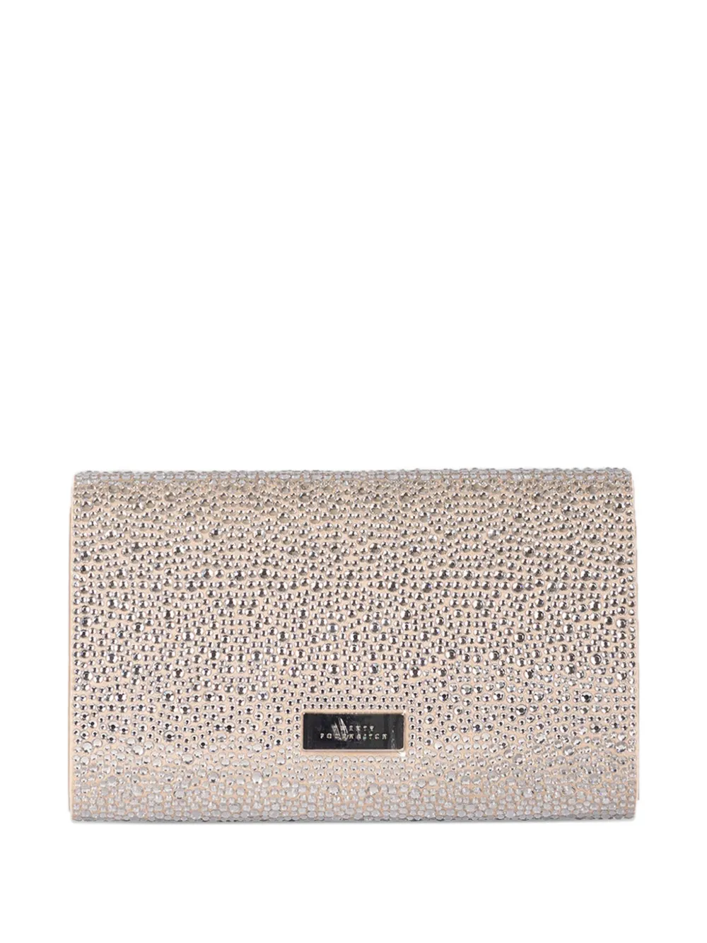  Twenty Fourhaitch Floral-appliqué Clutch Bag - Neutrals 