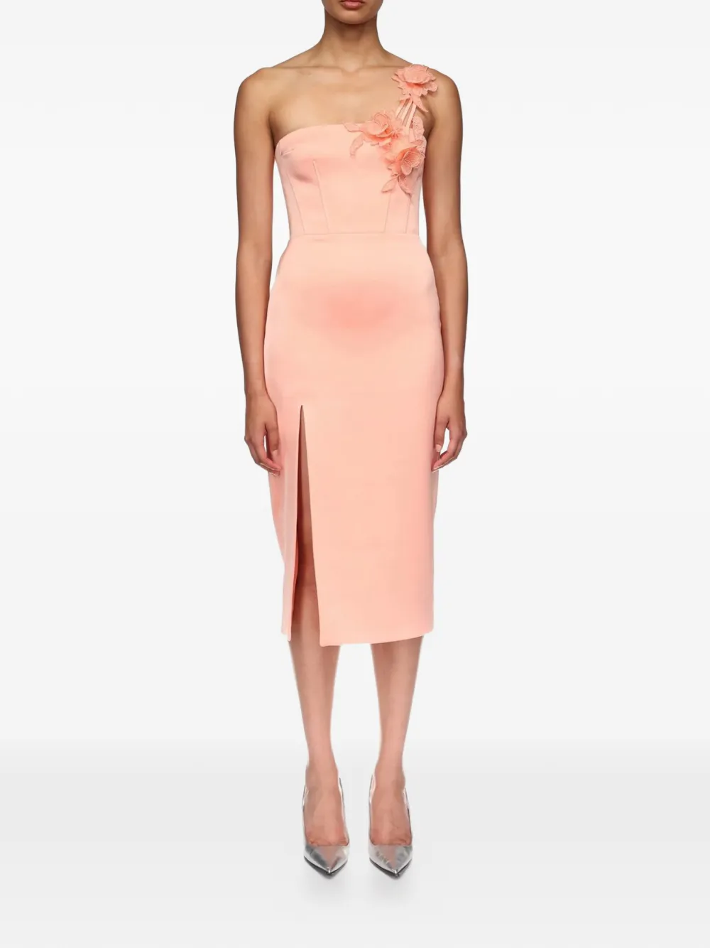 David Koma asymmetric midi dress - Rosa