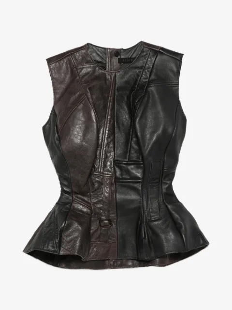 ALAINPAUL top de piel con peplum