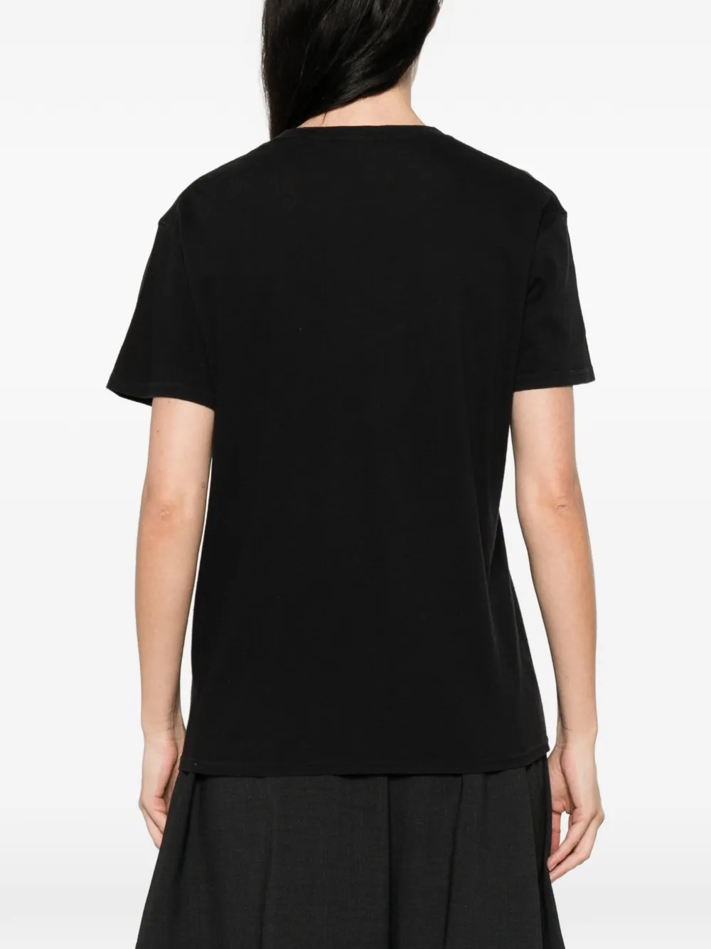 R13 T-shirt met grafische print Zwart