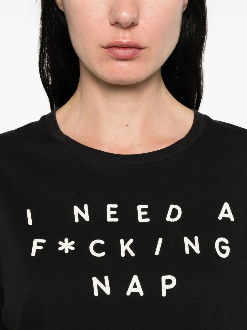 R13 T-shirt met grafische print Zwart