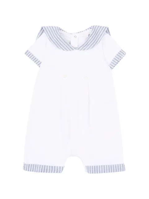 Patachou striped-collar rompers