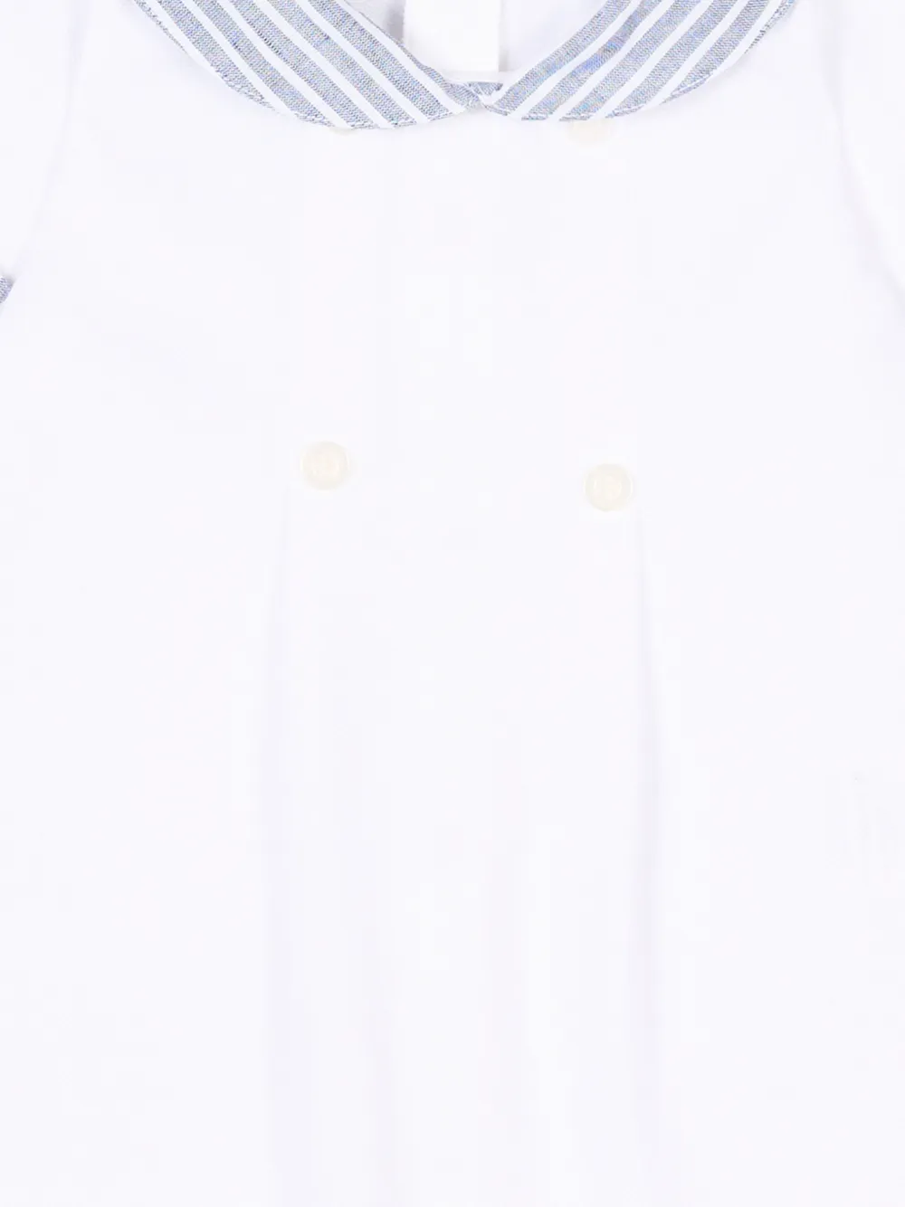  Patachou Striped-collar Rompers - White 