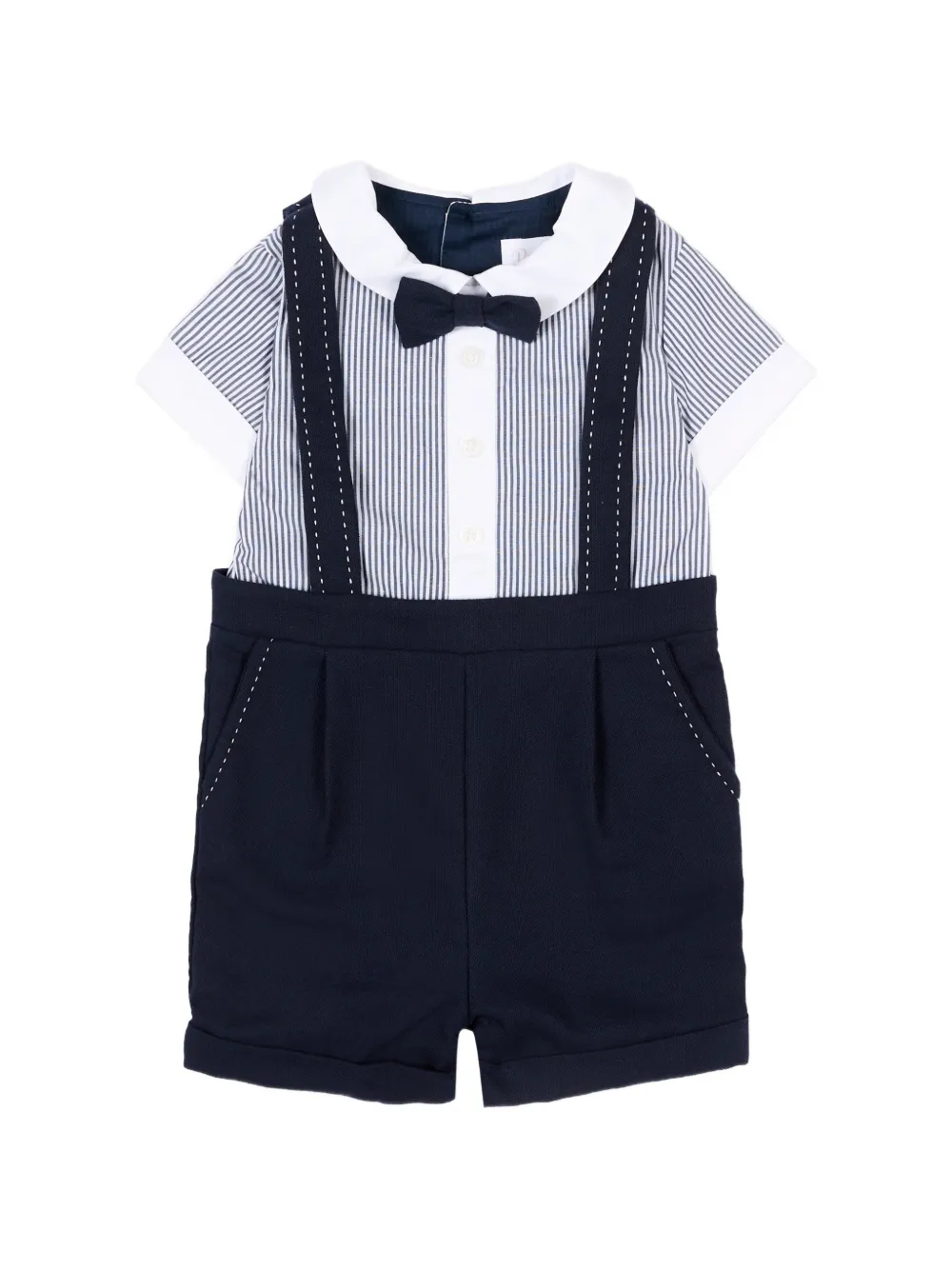 Patachou striped bow tie shorties - Blu