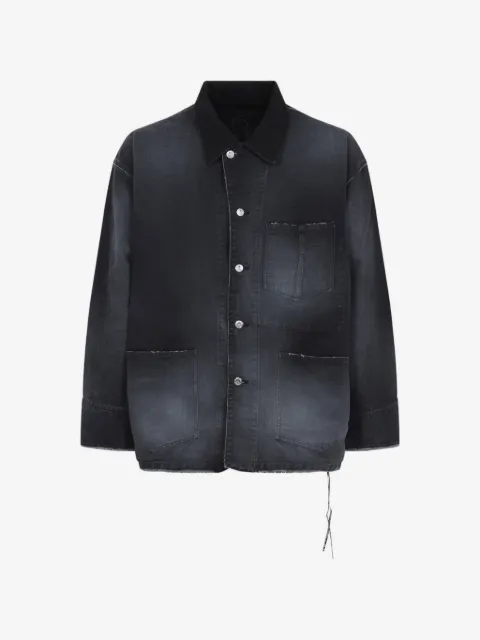 Mastermind World faded raw-hem jacket