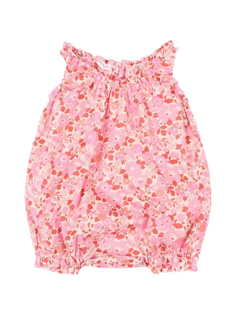 Pesciolino Rosso Kids romper con estampado floral y volantes