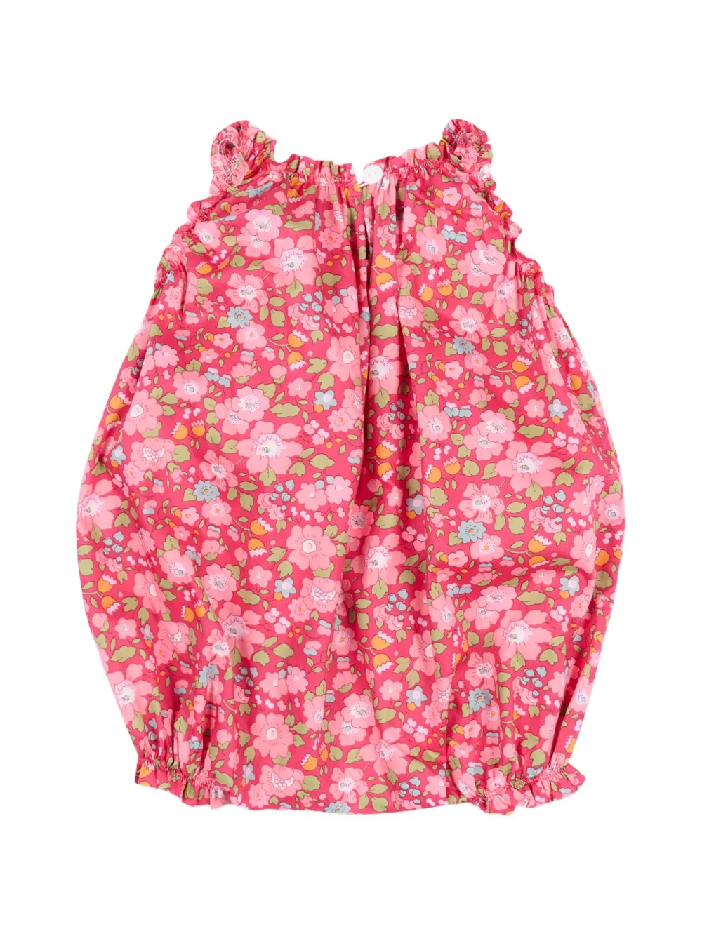 Pesciolino Rosso Kids Romper met ruches en bloemenprint Roze