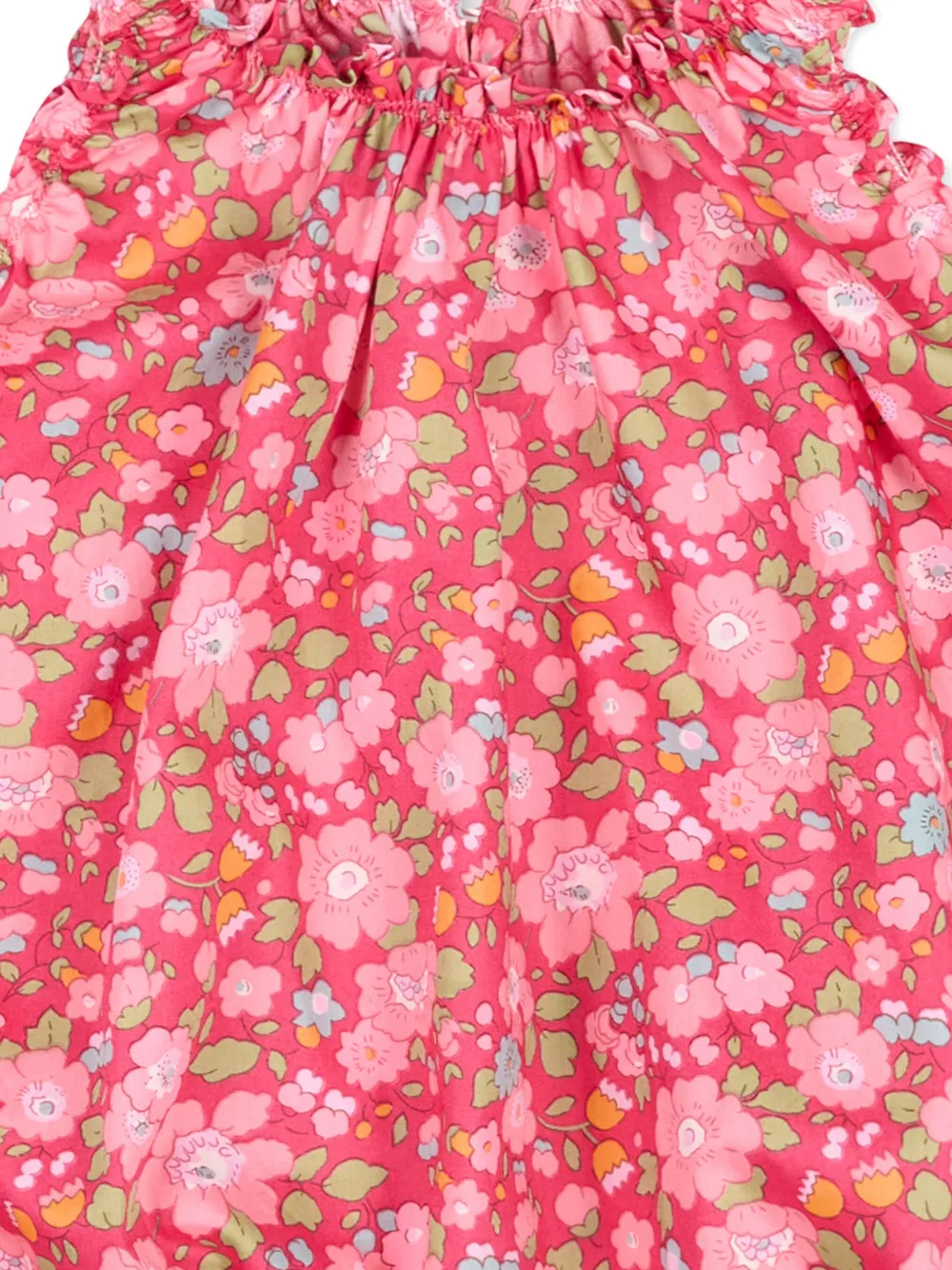 Pesciolino Rosso Kids Romper met ruches en bloemenprint Roze