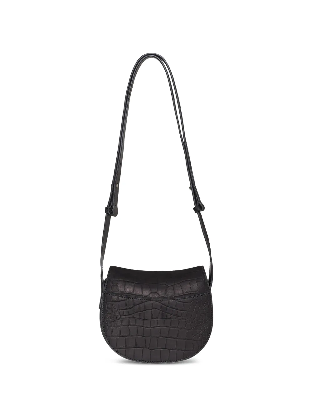  John Richmond Bolso De Hombro Con Efecto Piel De Cocodrilo - Negro 