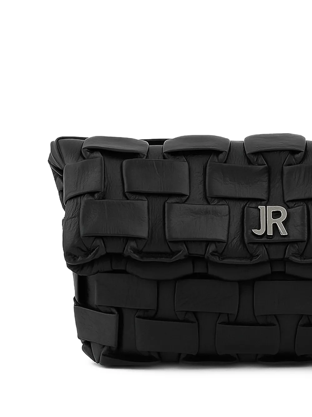 John Richmond Clutch met omslag en geweven effect Zwart