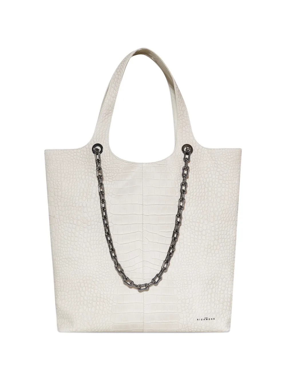 John Richmond croc-effect chain-link tote bag - Grigio