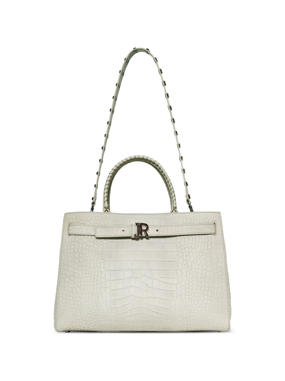 John Richmond croc-effect studded tote bag - Toni neutri