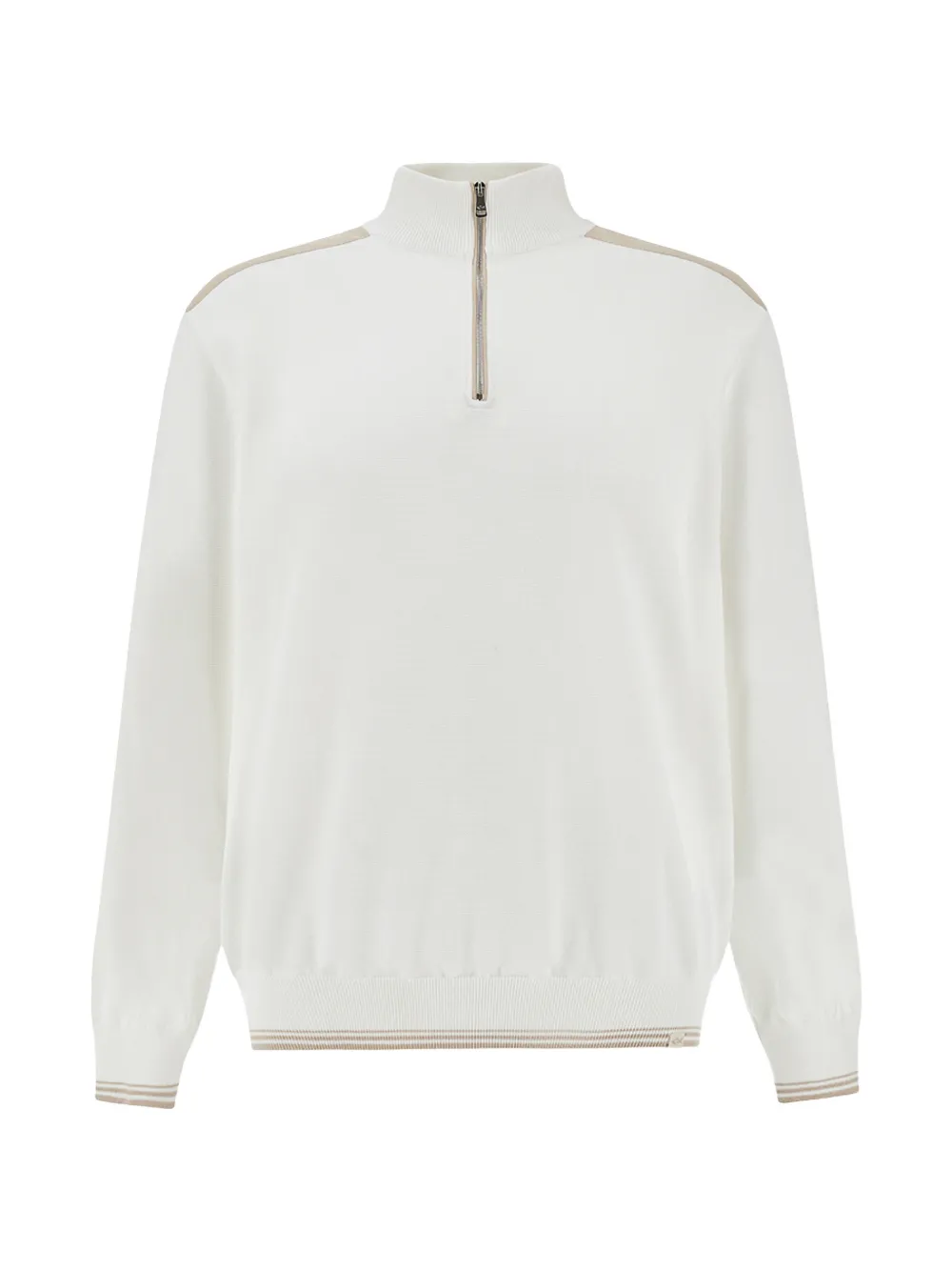 Paul & Shark half-zip cotton sweater - Bianco