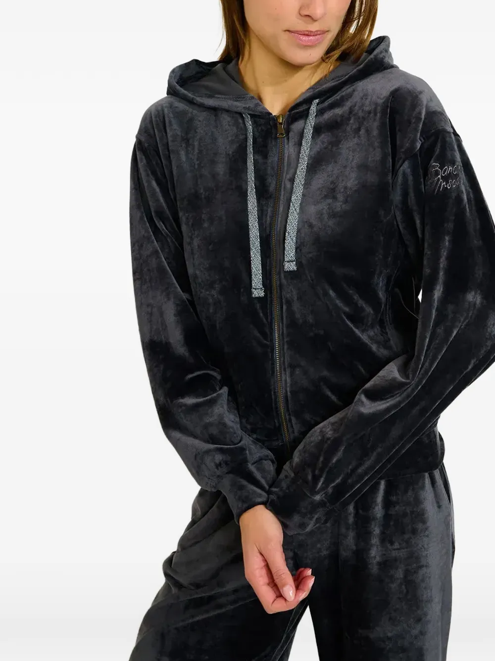 BANANA MOON Ivy Seachic velvet zip-up hoodie