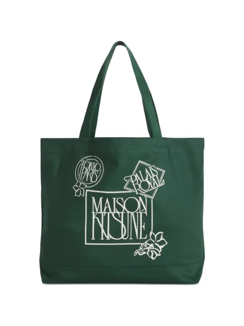 Maison Kitsuné Art Nouveau stamp tote bag