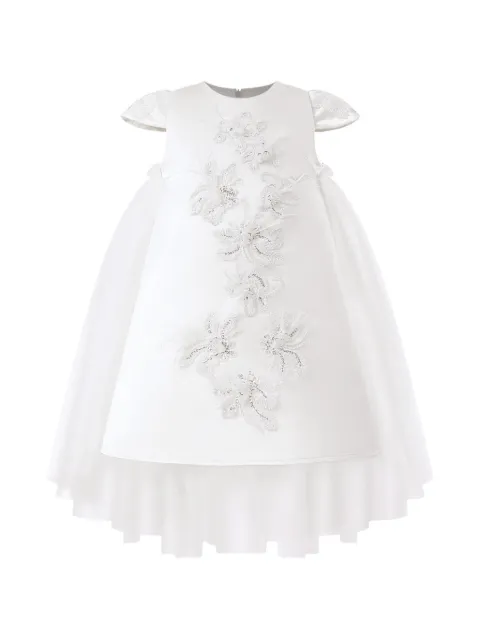 Tulleen Briavelle floral-appliqué dress