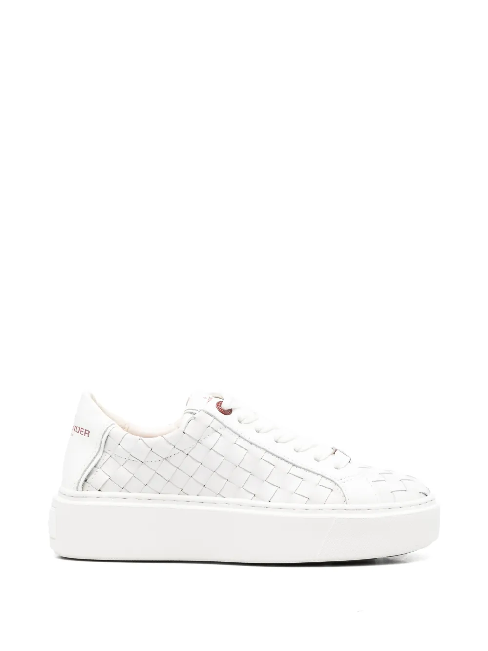 Alexander Smith London High geweven leren sneakers Wit