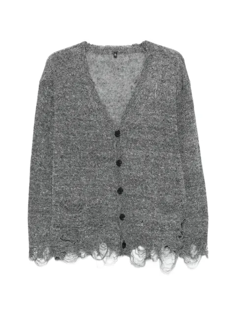 R13 distressed V-neck cardigan