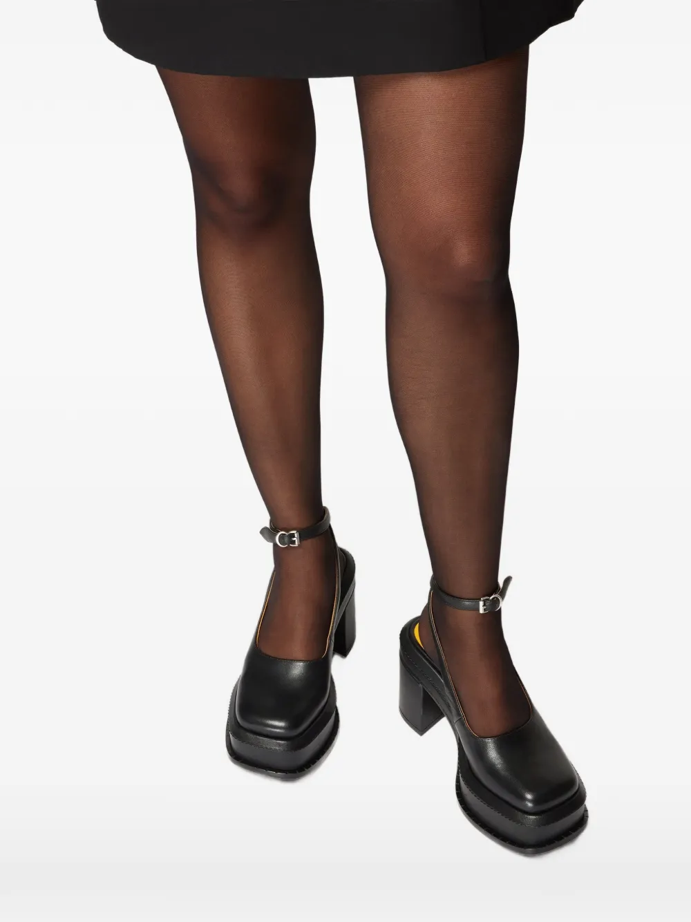 LILI CURIA Nico muiltjes met plateauzool Zwart