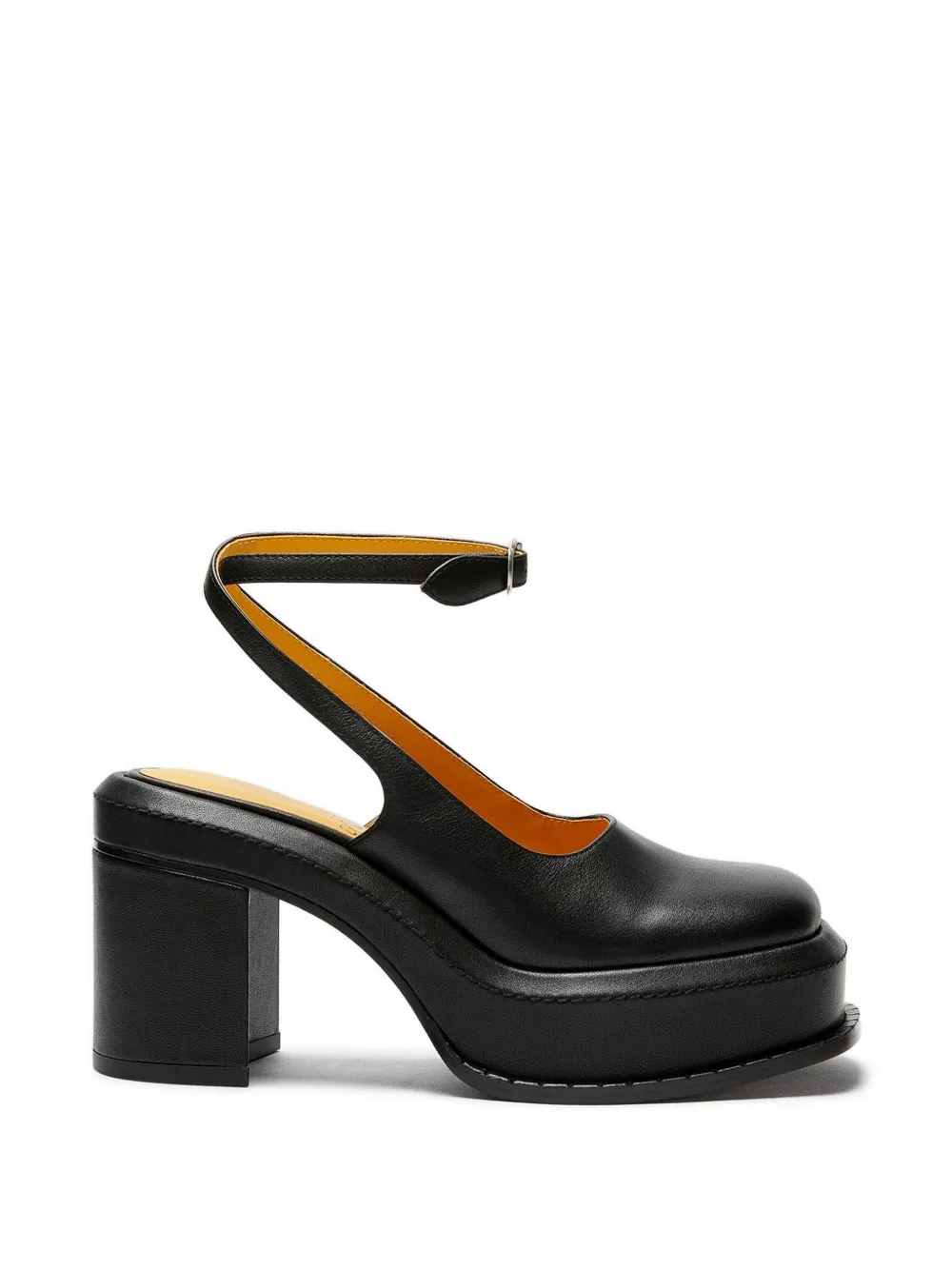 Lili Curia Nico Platform Strap Heel Mules In Black