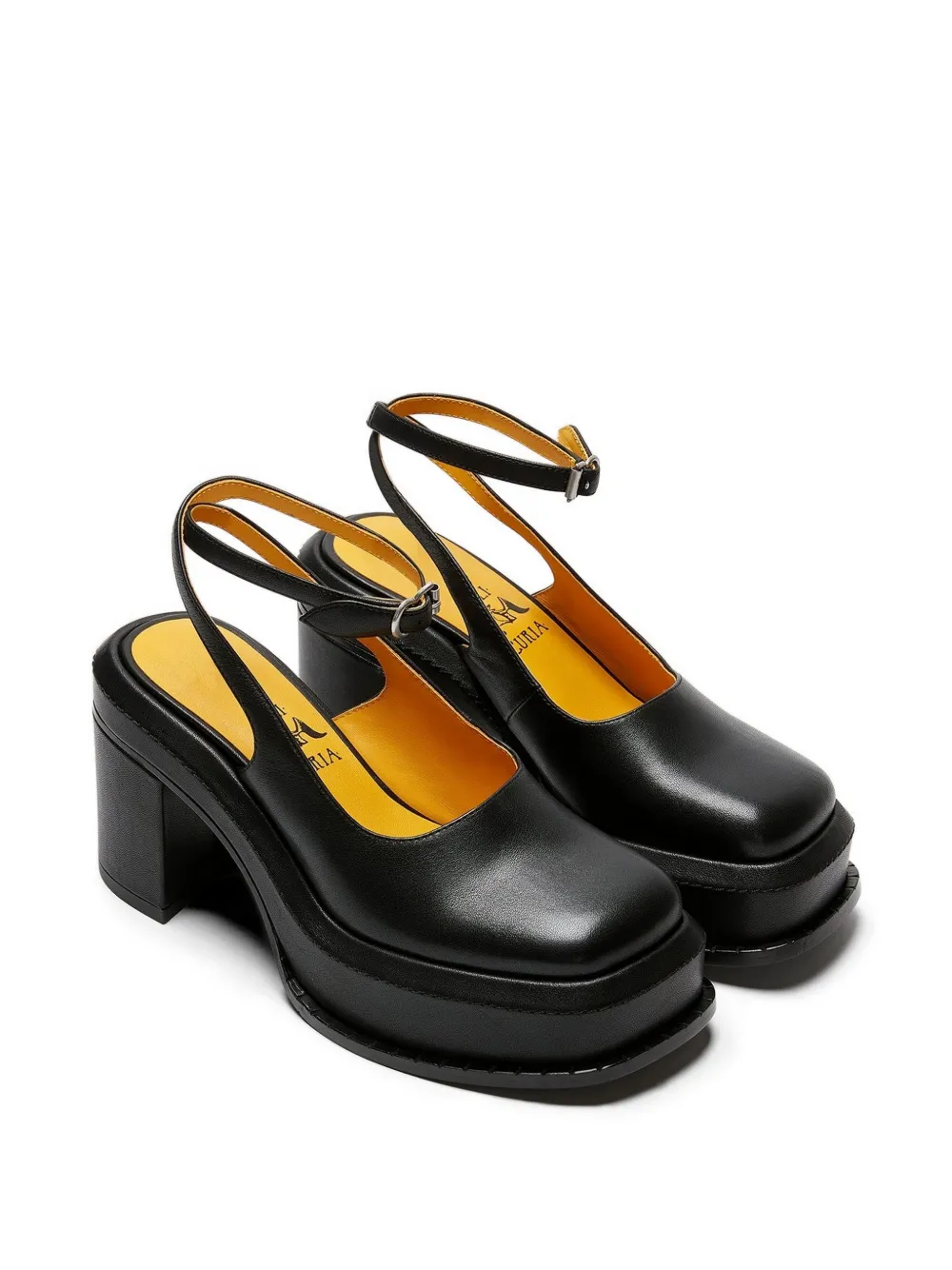 LILI CURIA Nico muiltjes met plateauzool Zwart