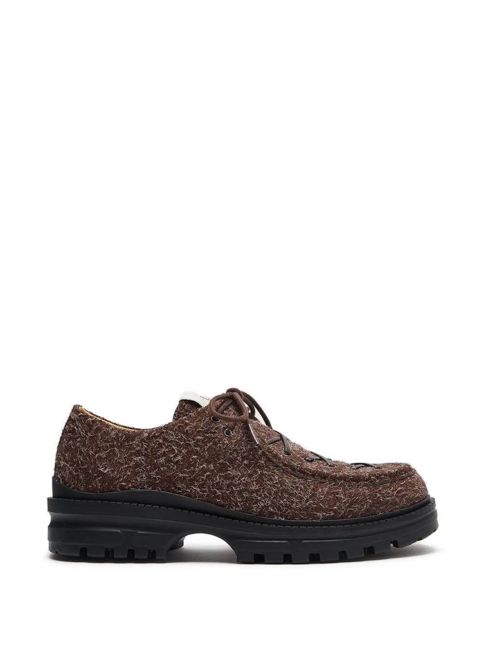 Lili Curia Eliot Suede Lace-up Loafers In Brown
