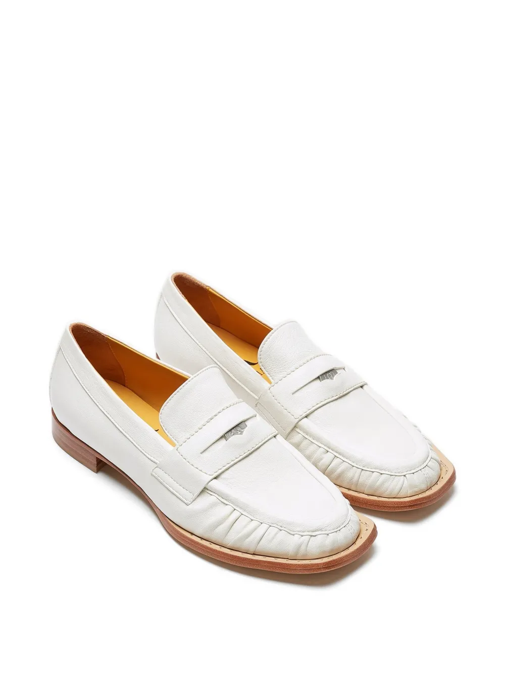 LILI CURIA Frances penny loafers Wit