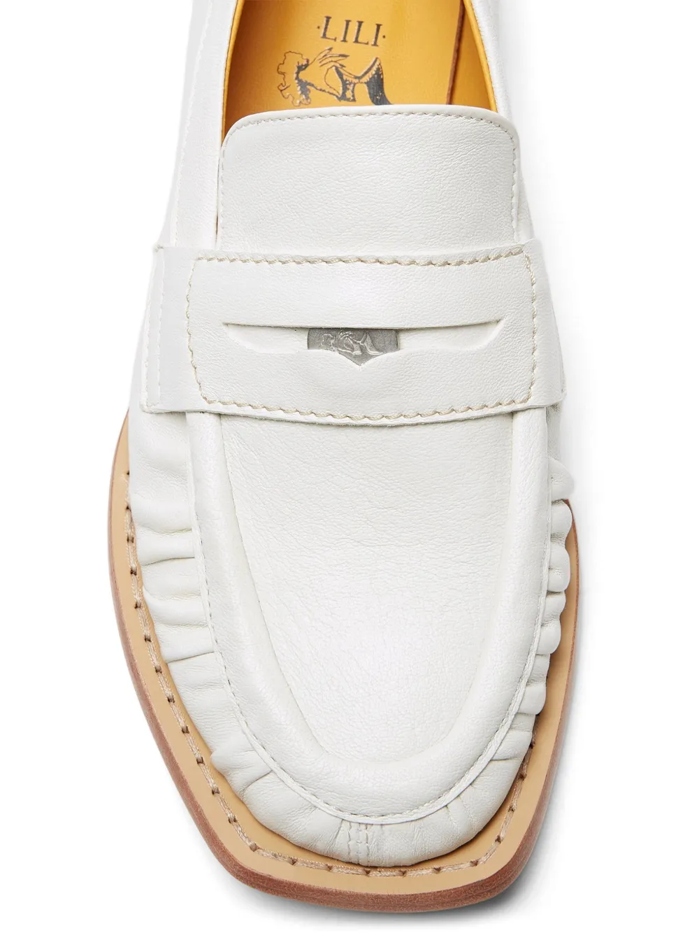 LILI CURIA Frances penny loafers Wit