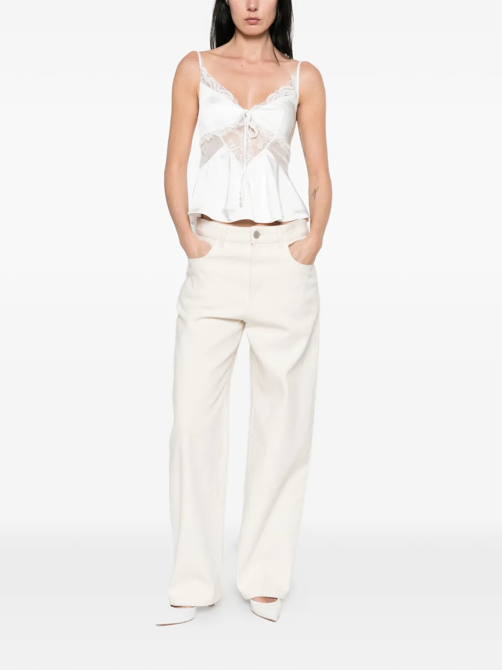 Satin Lace Top