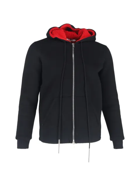 Givenchy Pre-Owned fårskinnsfodrad hoodie med dragkedja