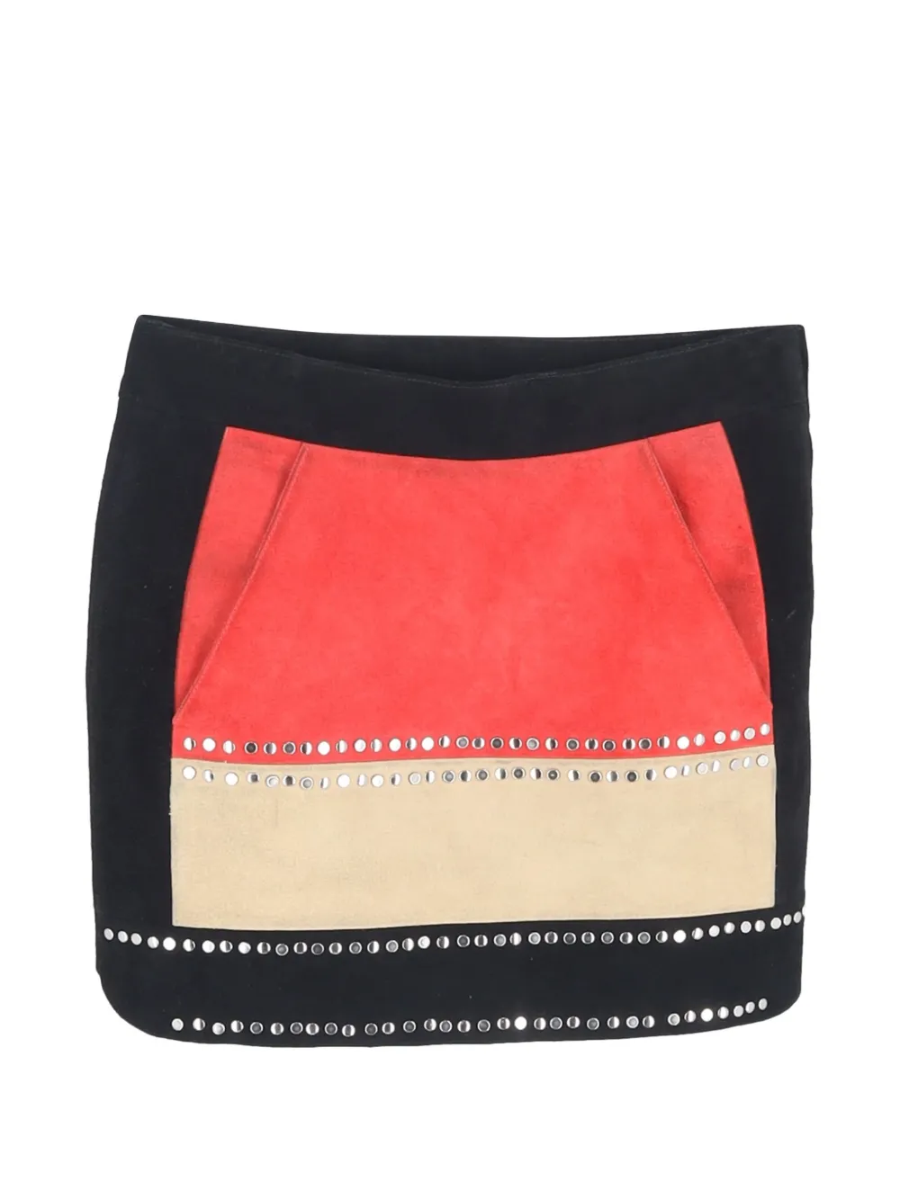 Maje stud-embellished mini skirt - Nero