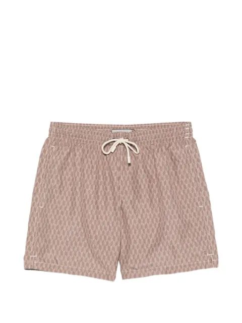 Canali patterned drawstring swim shorts