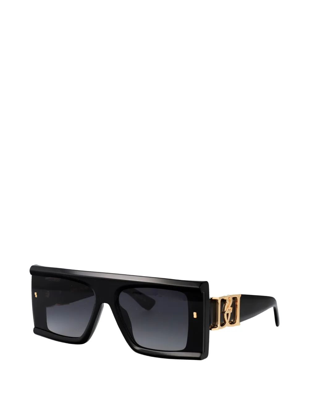  Dsquared2 Eyewear Rectangle-frame Logo-detail Sunglasses - Black 