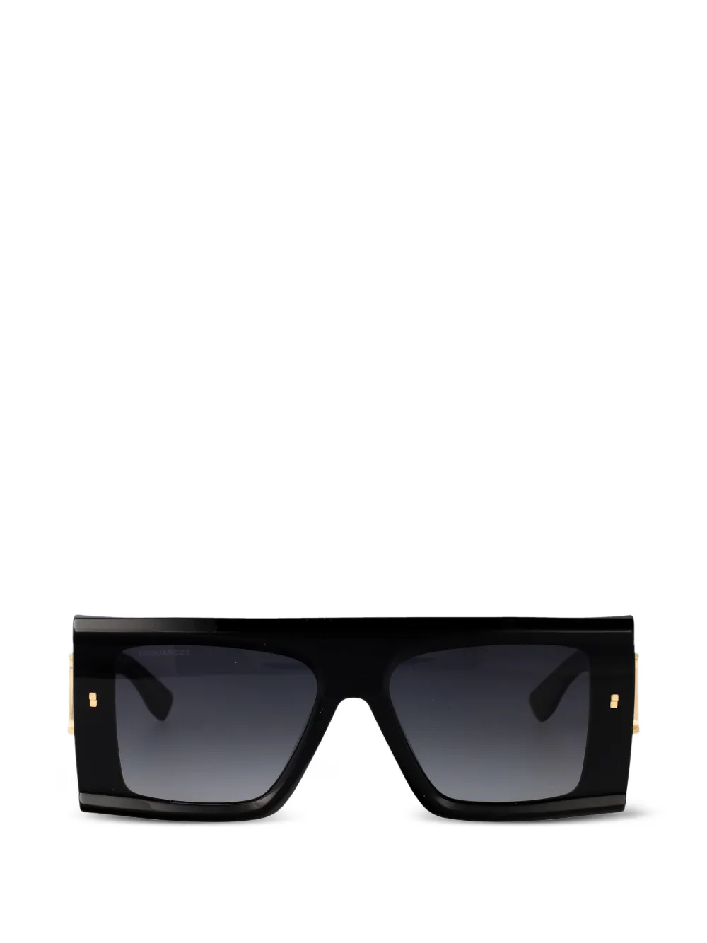 DSQUARED2 EYEWEAR Occhiali da sole rettangolari con logo - Nero