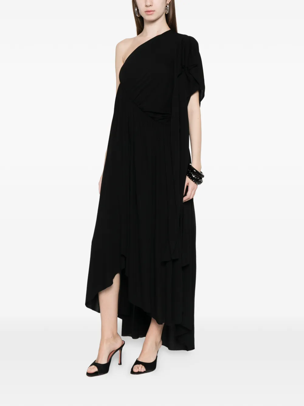 ALAINPAUL one-shoulder asymmetric dress - Nero