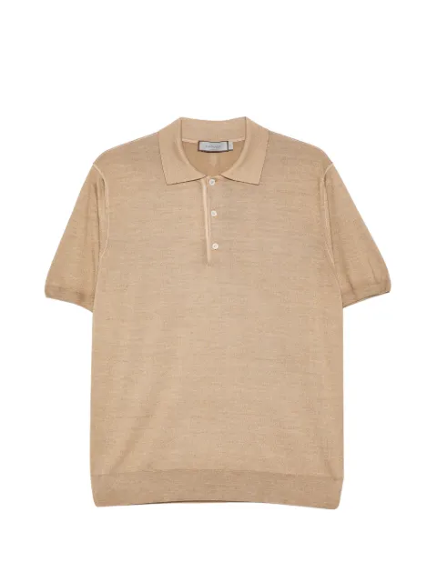 Canali button short-sleeve polo shirt