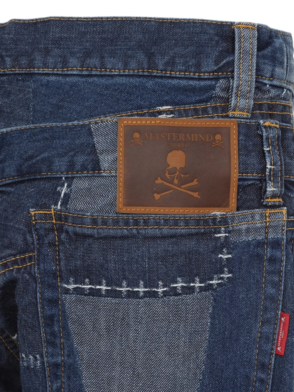  Mastermind World Patchwork Distressed Jeans - Blue 