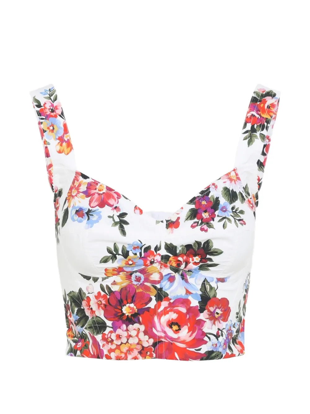 Dolce & Gabbana floral cotton top - Bianco