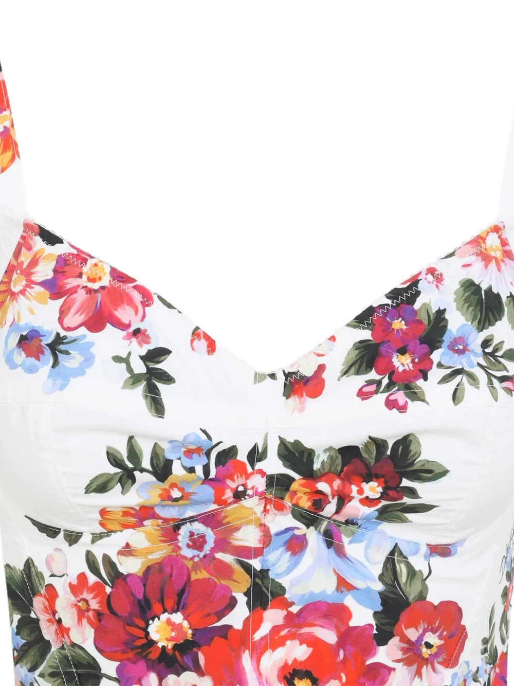 Dolce & Gabbana Katoenen top met bloemenprint Wit