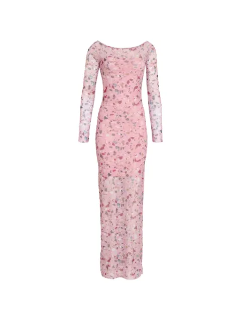 Triya Vestido longo Jaci mangas longas