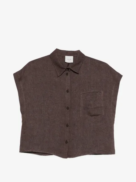 Alysi cropped linen shirt