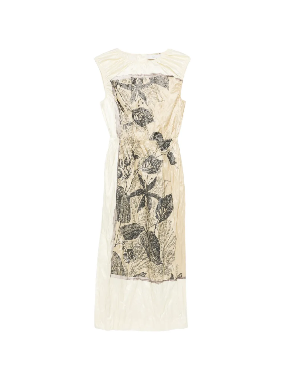 Tela Emma floral-print midi dress - Toni neutri