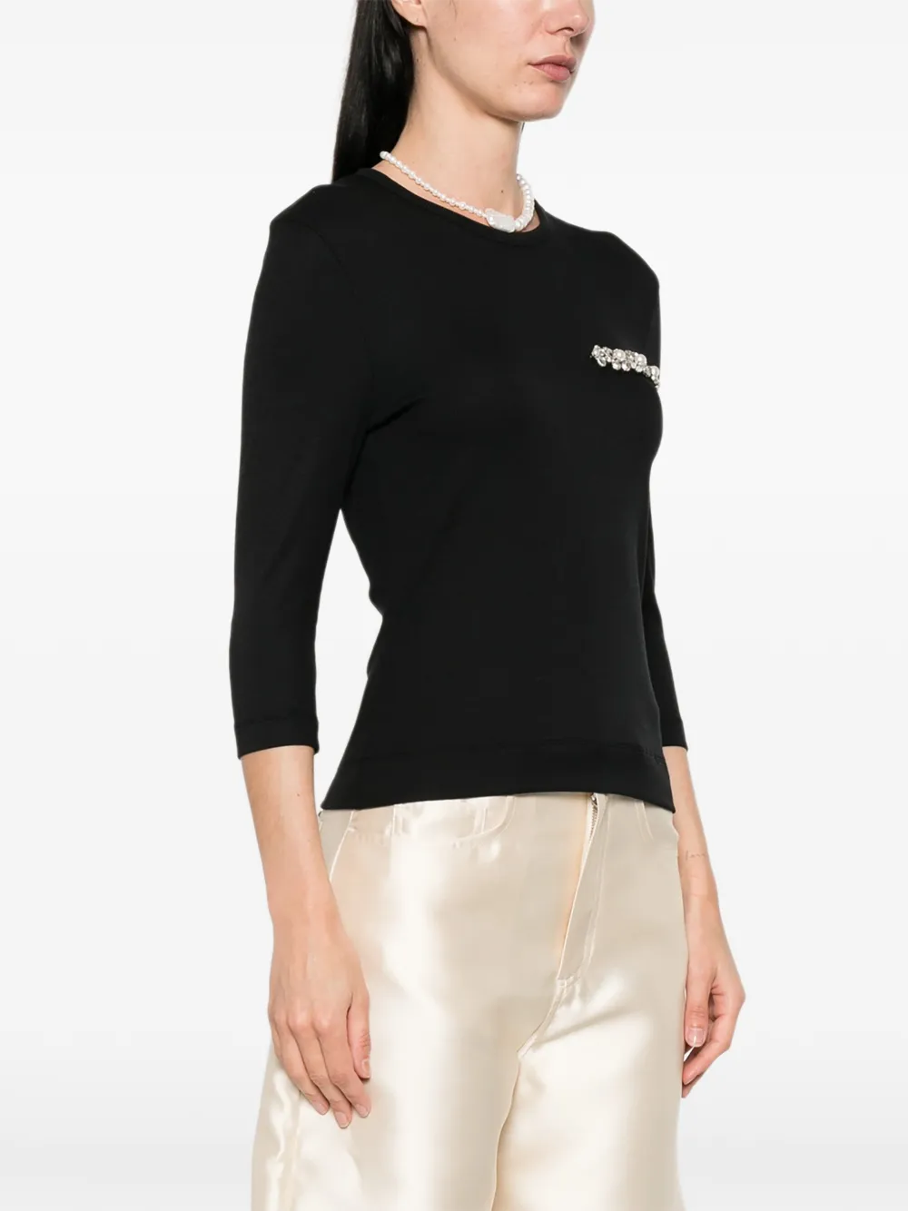  Simone Rocha Embellished Top - Black 