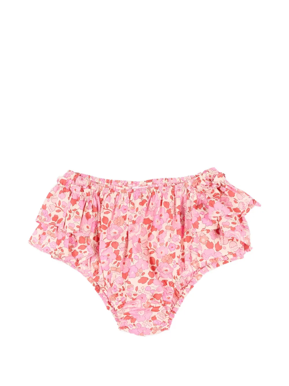 Pesciolino Rosso Kids ruffled floral-print bikini bottom - Toni neutri
