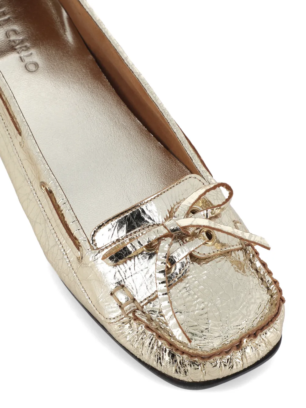 Del Carlo Leren loafers Goud