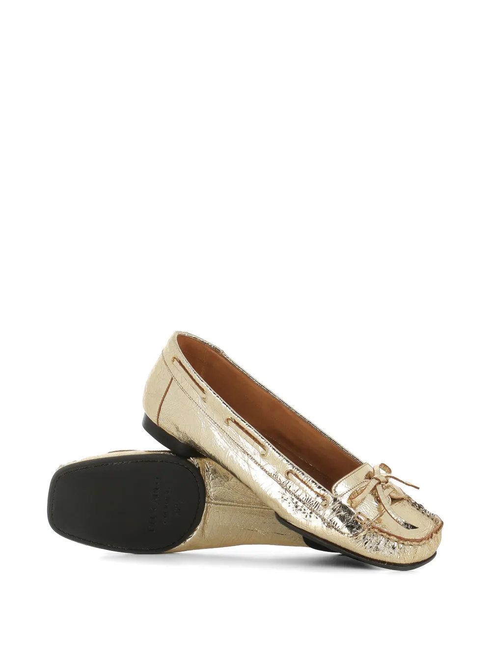 Del Carlo Leren loafers Goud