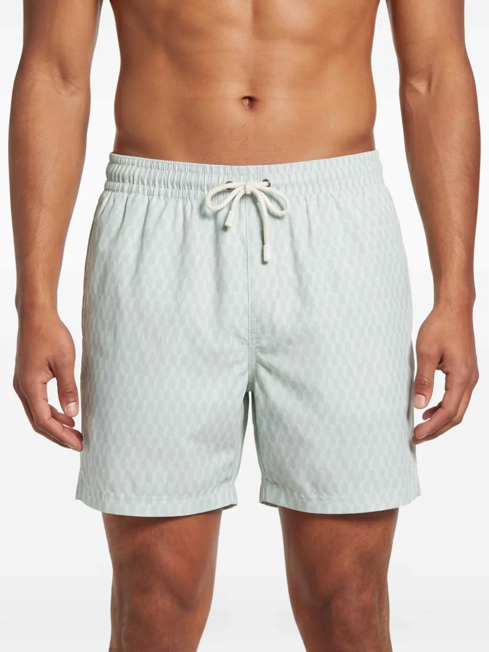Canali Zwembroek met geometrische print Groen